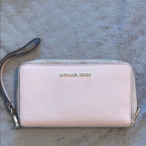 Michael Kors Light Pink Zip-Around Wallet
